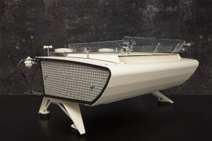 Luxe espressoapparaat beige overzicht